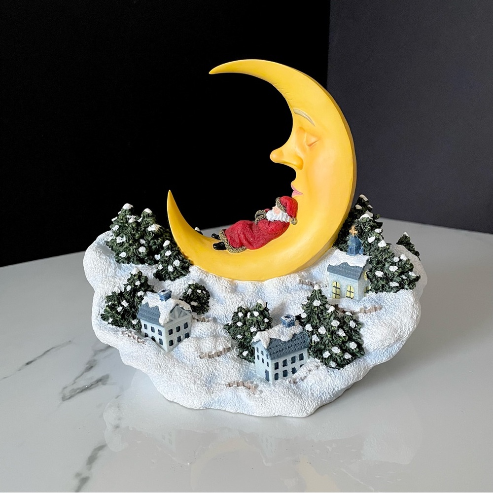Santa's Moonlit Slumber - Christmas Moon Collection by Pipka